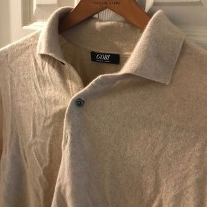 XL cashmere polo sweater